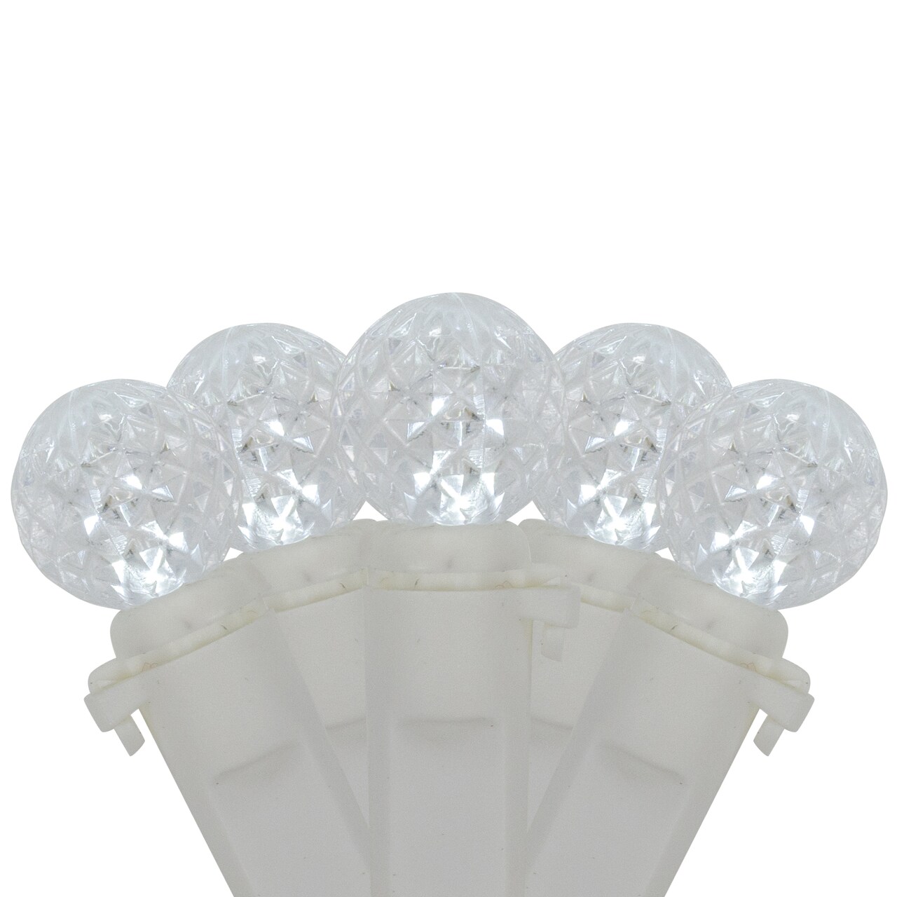 Northlight LED G12 Berry Christmas Lights - Pure White - 16' White Wire - 50ct